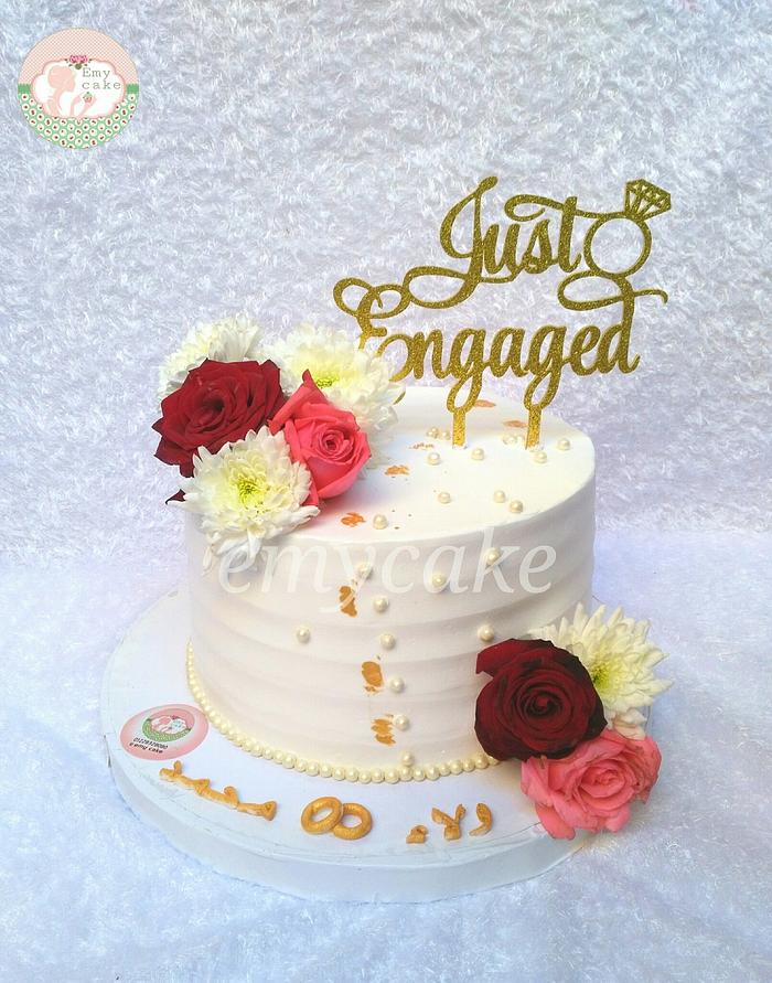 Cake Cafe - layered Engagement Cake 🎂 Customized your WEDDING/ANNIVERSARY/ENGAGEMENT  CAKE with us !!! Home Delivery available Customize your cake with us We  also take urgent orders and deliver them to your