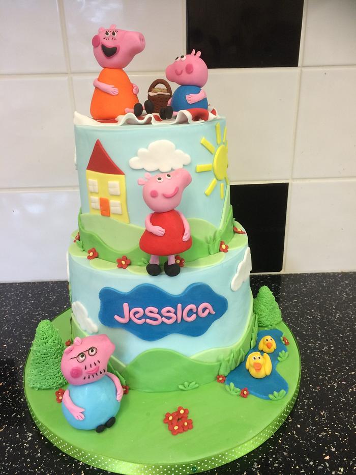 Pepper pig cake