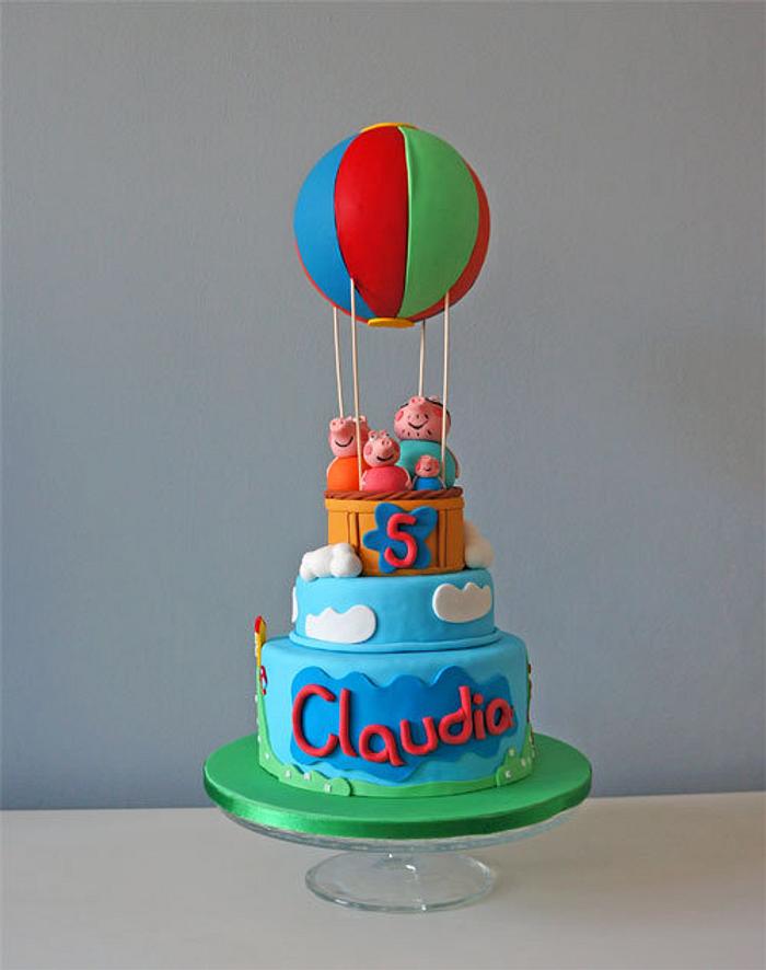 Peppa Pig and Balloon cake