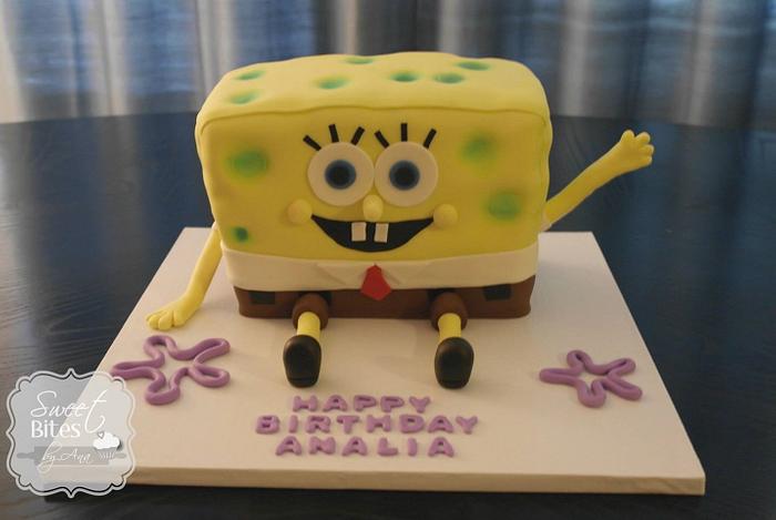 Spongebob sitting up cake