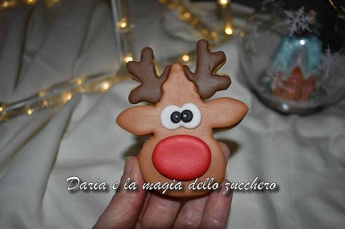 Christmas reindeer cookie
