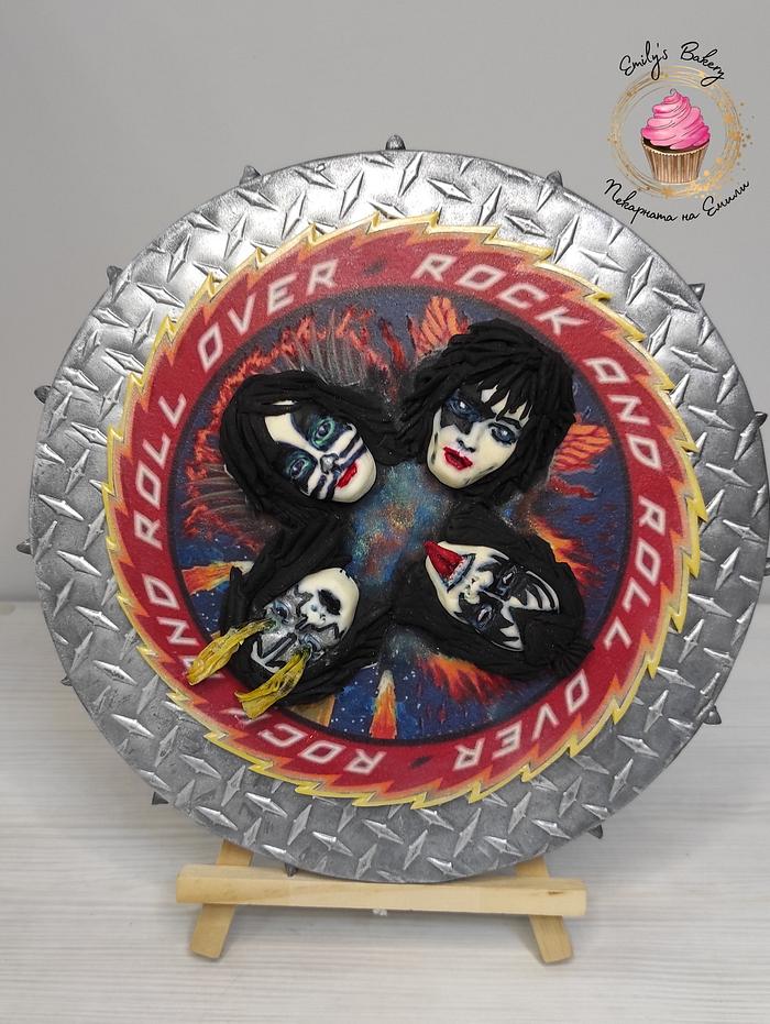 KI☇☇ band - Rock'N'Roll Over small display -My participation in Cake Art Bulgaria 2022