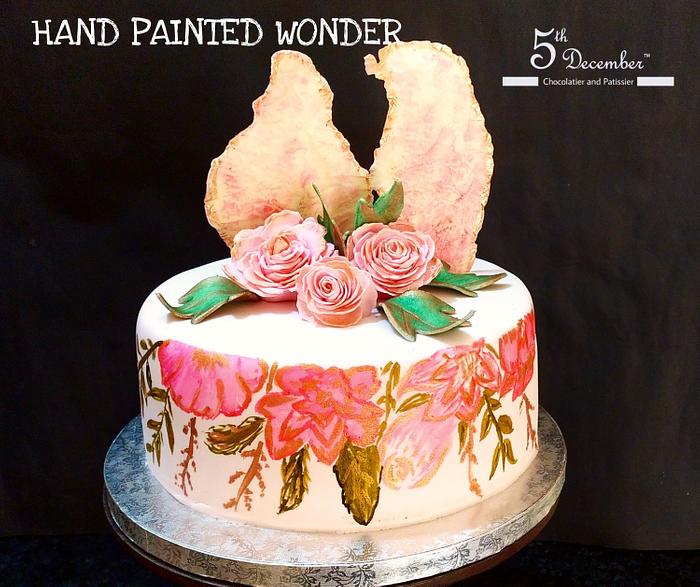 Hand painted cake