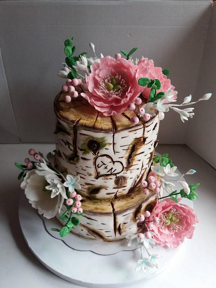 Stump Wedding Cake