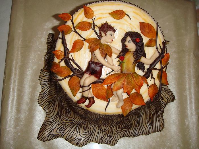 Fall and Romance cake