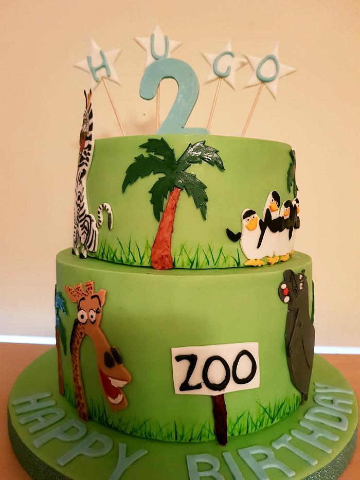 Madagascar themed cake
