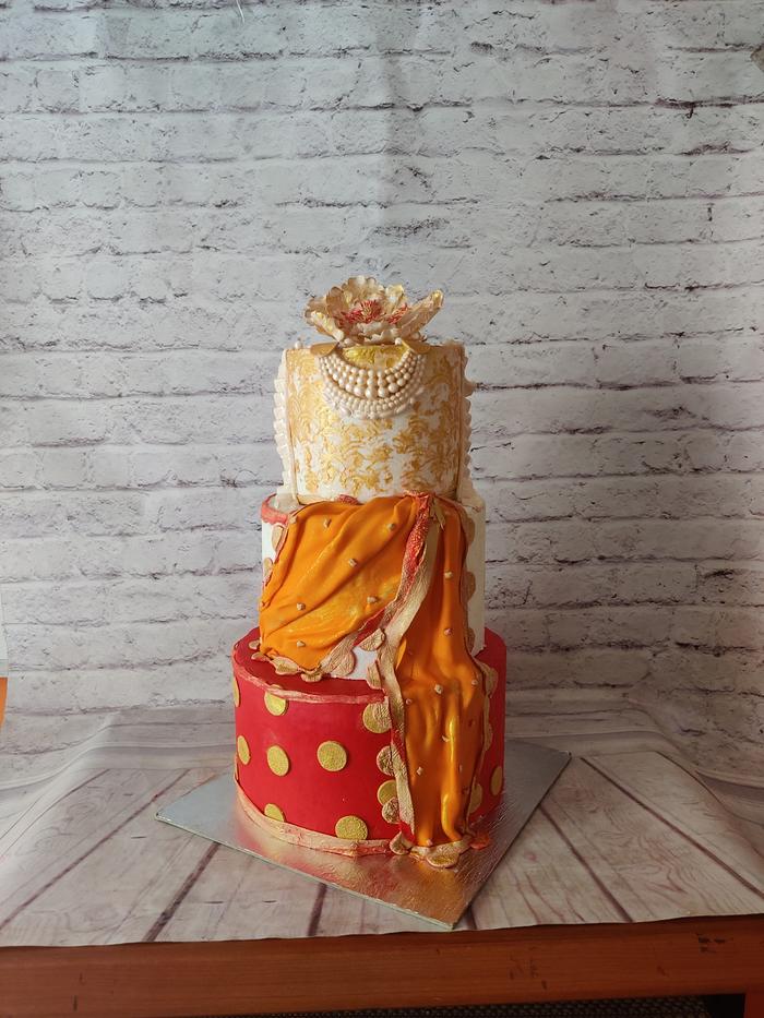 Jewelled Sari Cake 