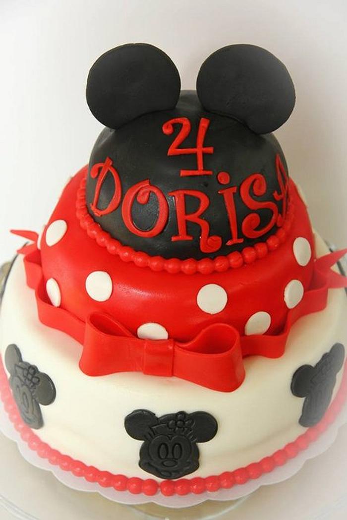 Minnie Mouse Tiered Cake