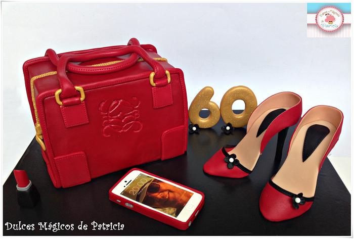 loewe handbag and shoes
