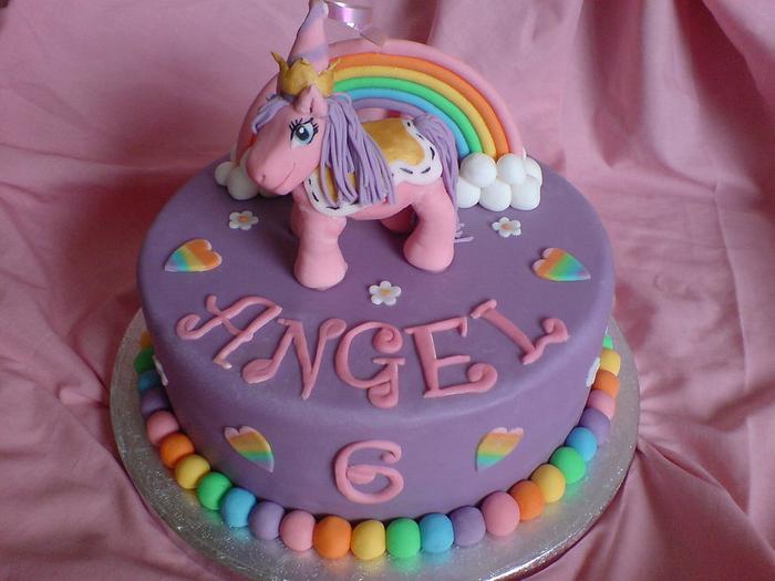 my little pony rainbow cake