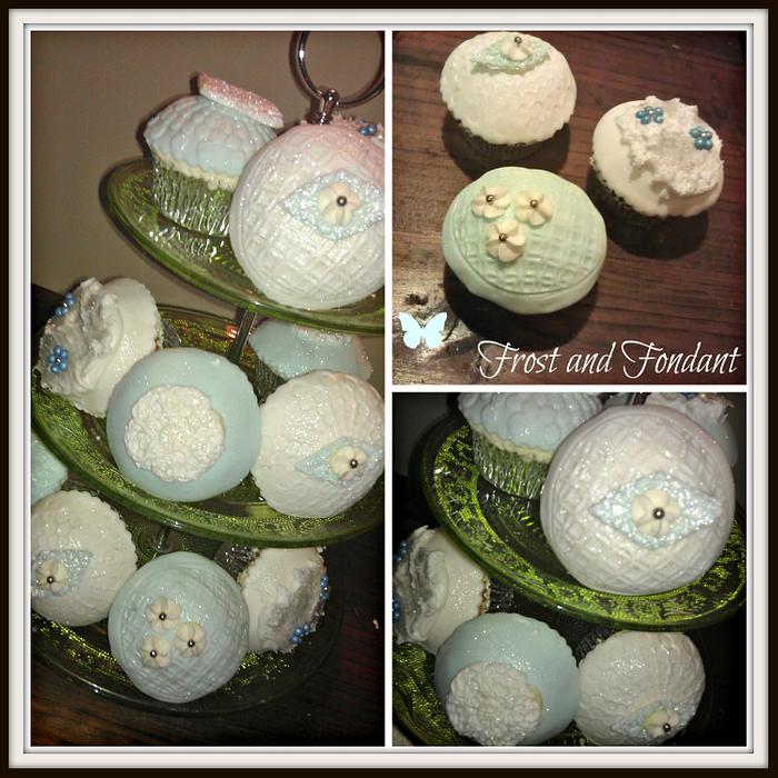 Winter wonderland themed cupcakes