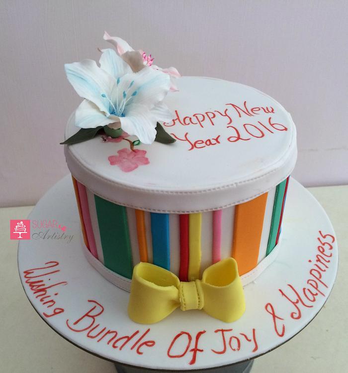 Gift box cake