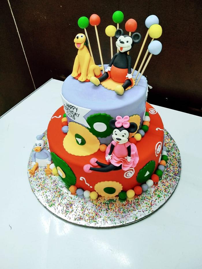 minnie mouse birthday cake for 1 year old | Crust N Cakes