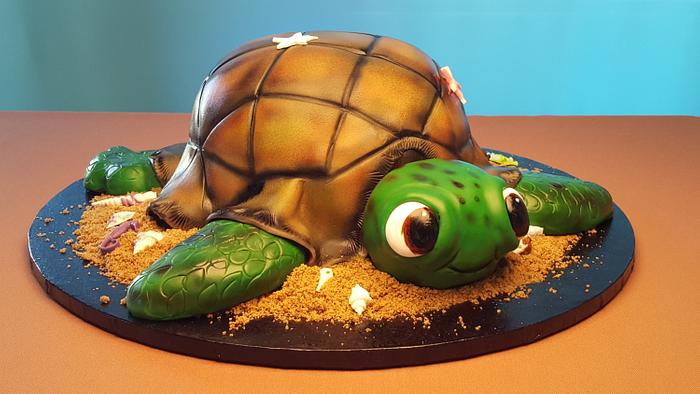 Turtle Birthday Cake