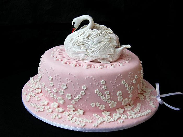 Cake with swan