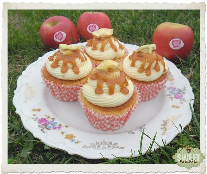 Caramel and apple cupcakes