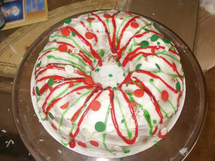 Christmas drizzled cake