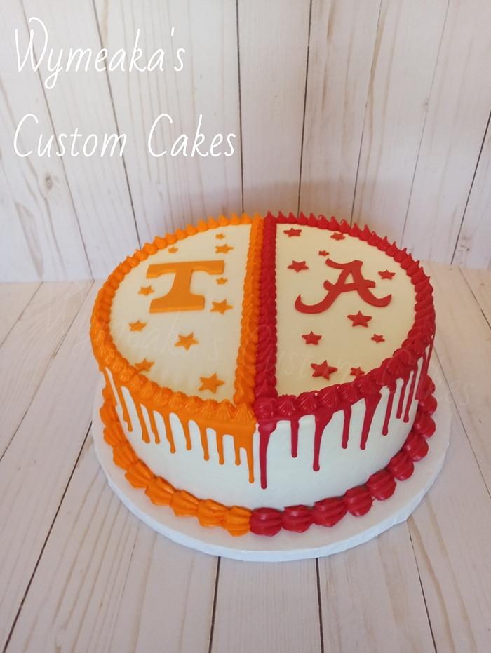 Double themed drip cake