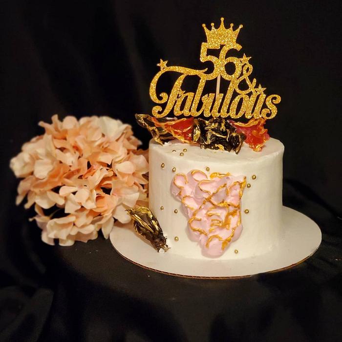 56 and Fabulous Birthday Cake