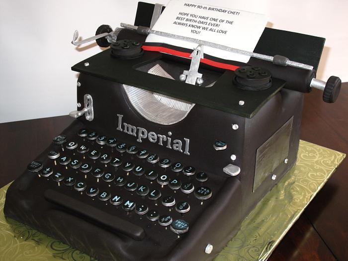 Typewriter cake