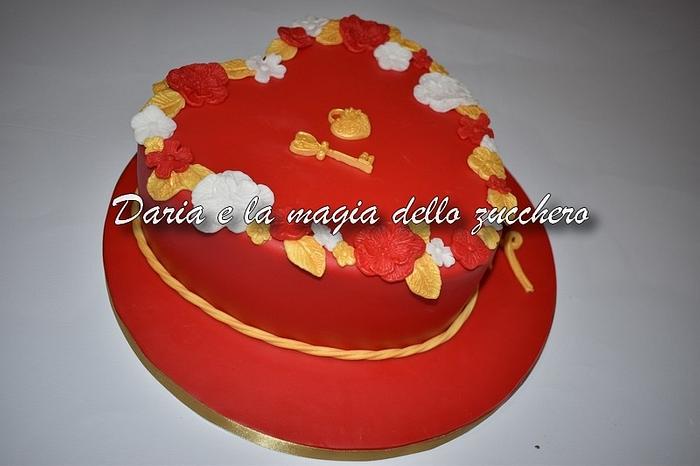 Red Heart cake