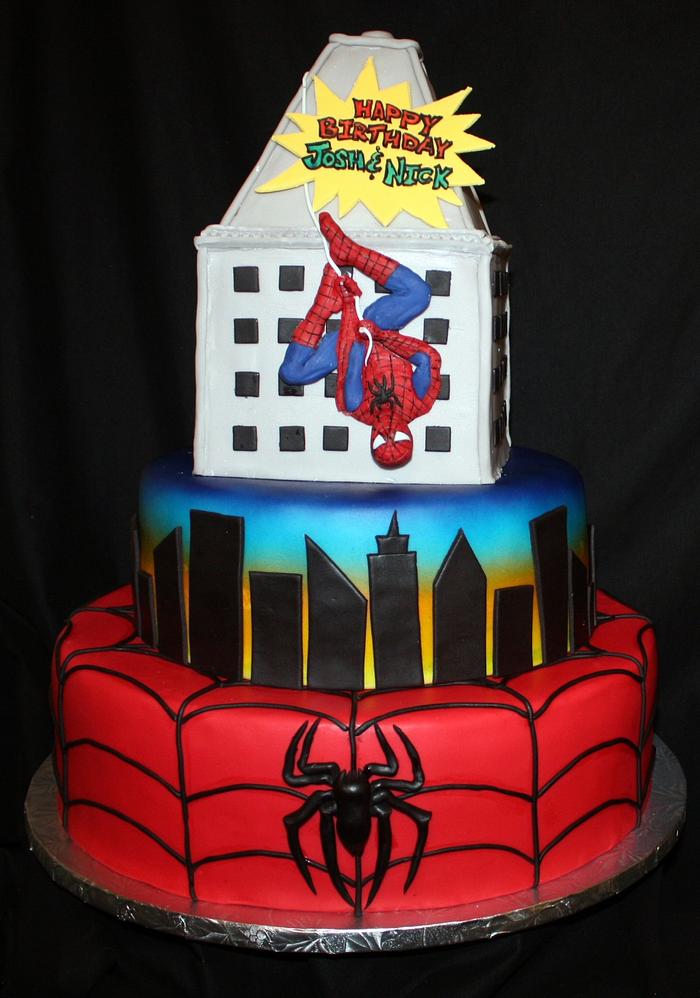Spiderman birthday cake