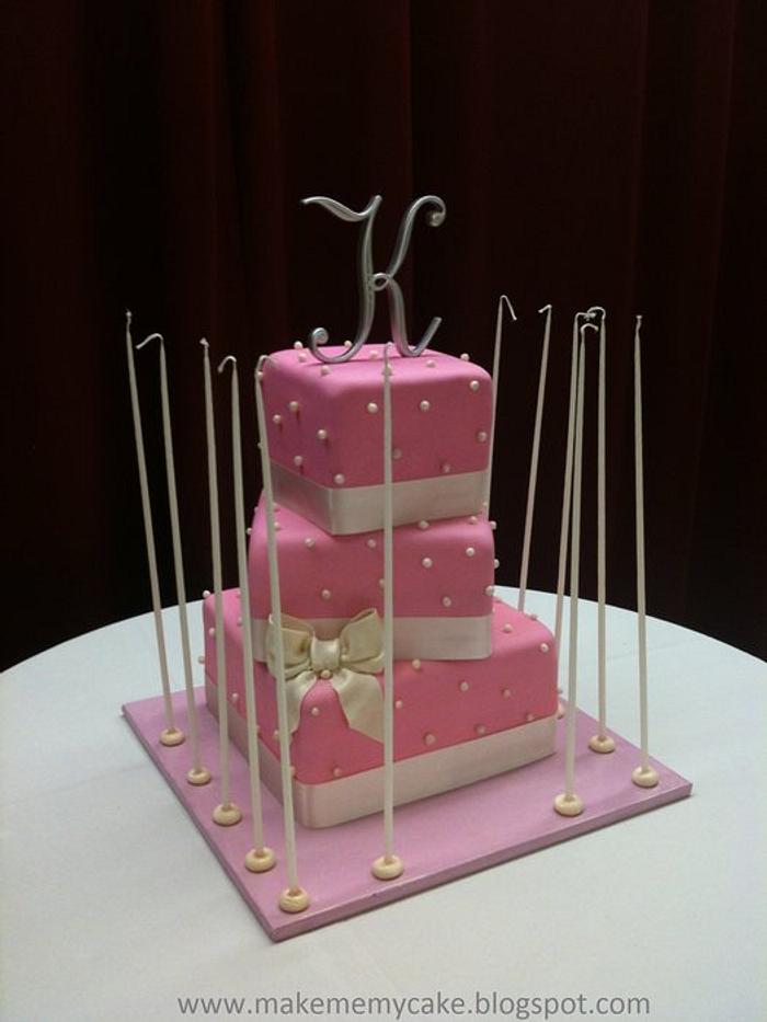Pink simple cake