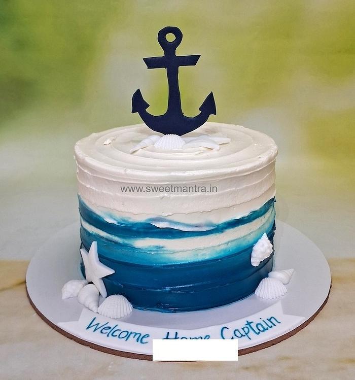 Welcome cake for Navy Captain