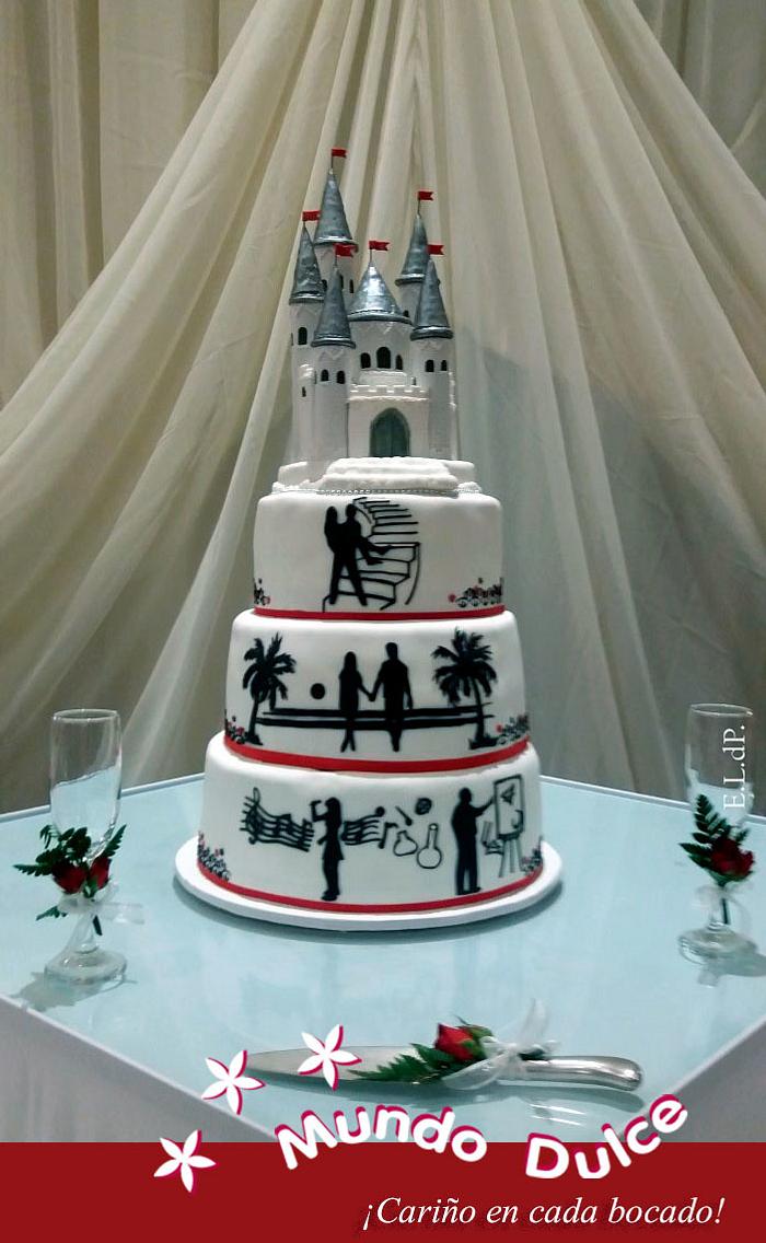 "Moments & dreams" Bride cake 