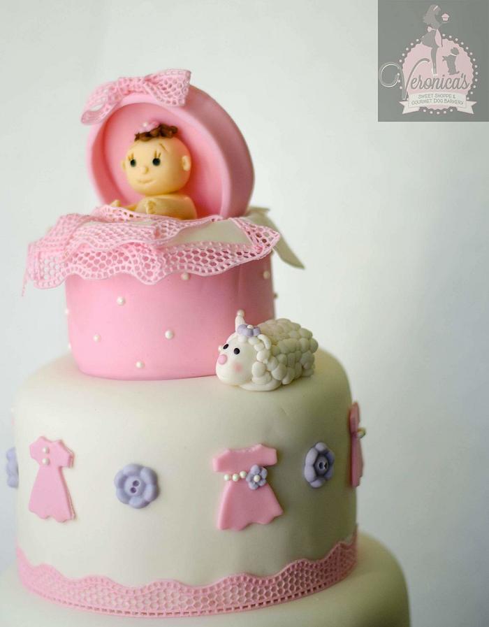 Dresses & Lace Baby Shower Cake