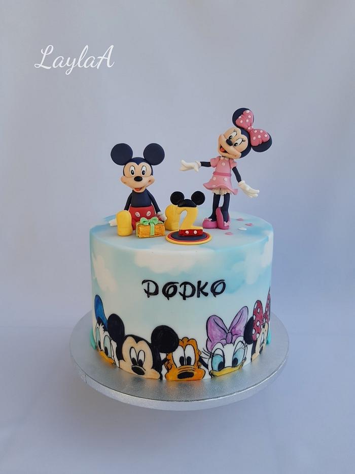 Mickey and Minnie Picnic Cake | Toddler Birthday Cakes | The Cake Store