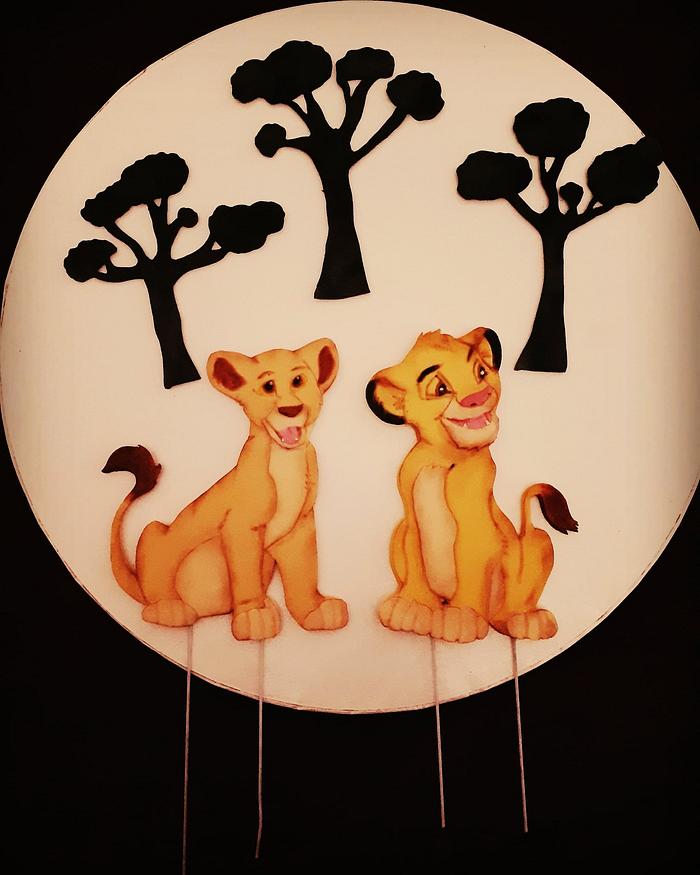 Simba&Nala cake topper