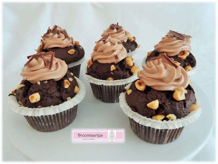 Chocolate hazelnuts muffins