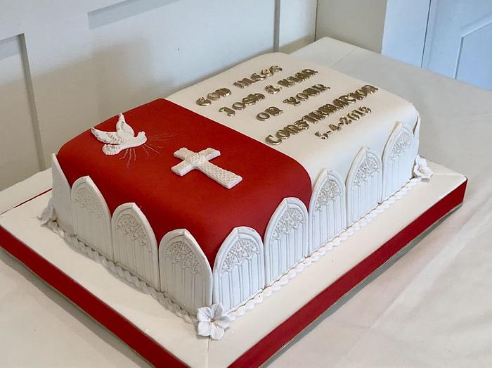 Twin's Confirmation Cake