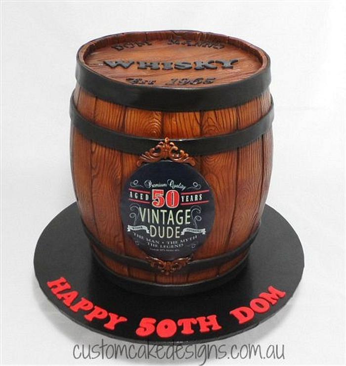 Whisky Barrel Cake