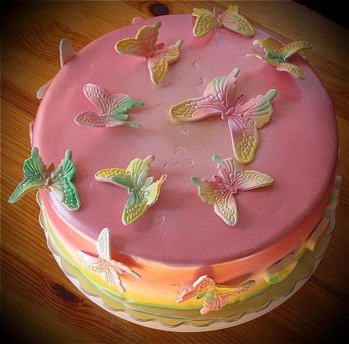 Butterfly cake for 10 years old princess!