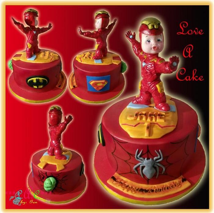 Super Heroes-themed Birthday Cake