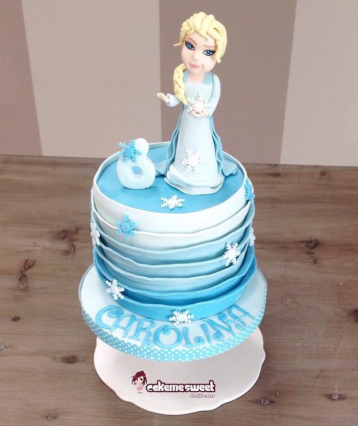 Elsa frozen cake