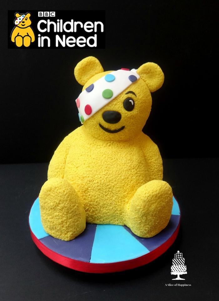 Children in Need cake - Pudsey Bear