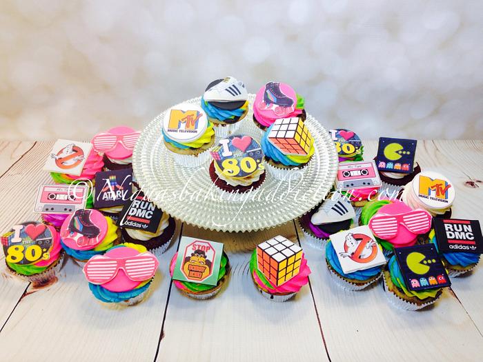 80's Themed Cupcakes