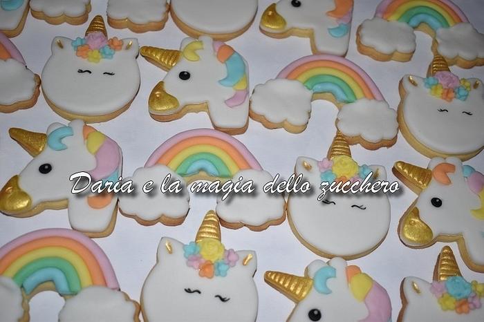 Unicorn themed cookies
