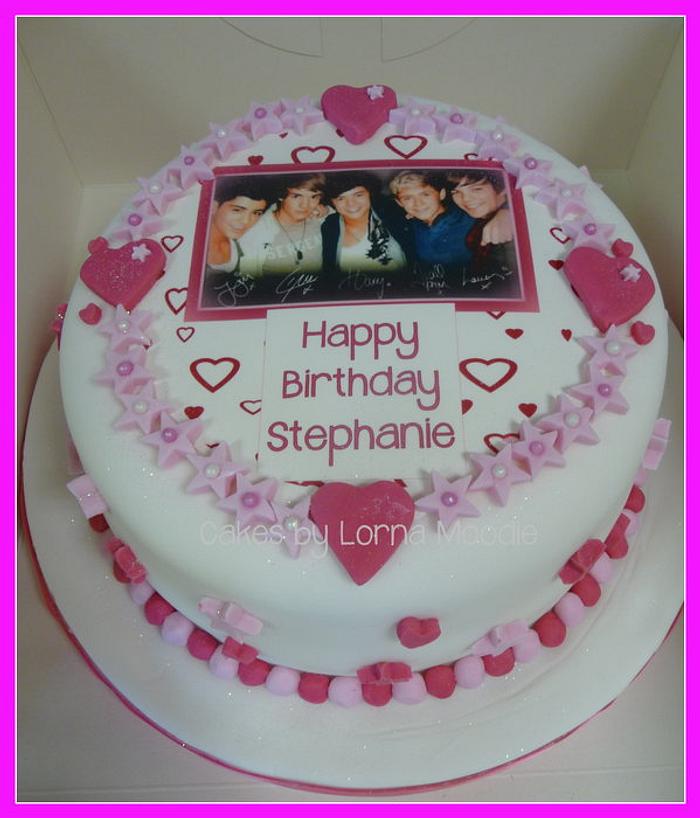 One Direction Edible Image Cake