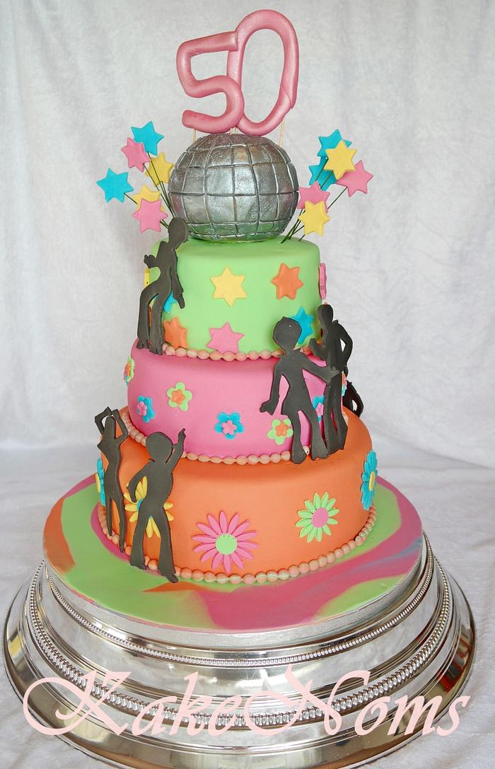 Disco fever cake