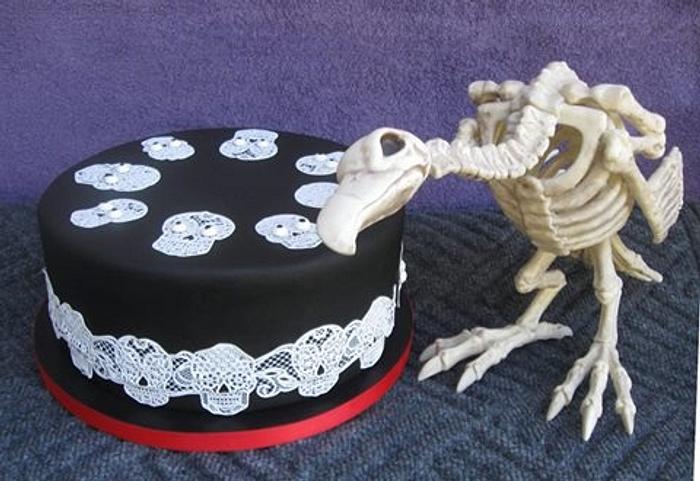 Day of the Dead party cake with Googly Eyes