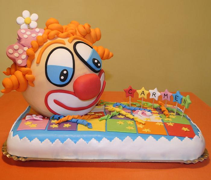 Clown Cake and Cupcakes
