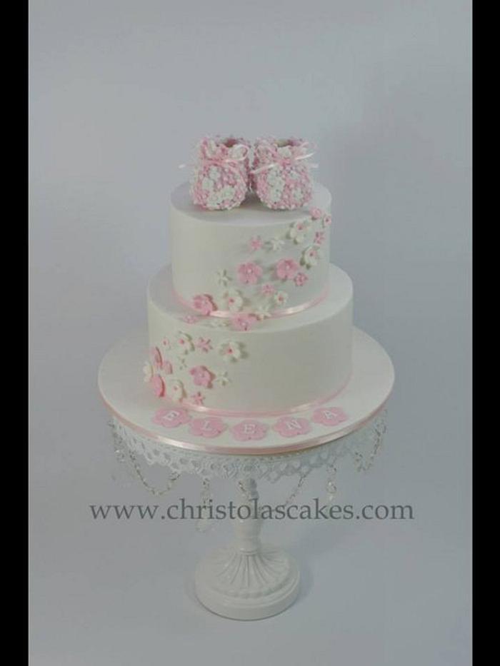 Girls Christening Cake