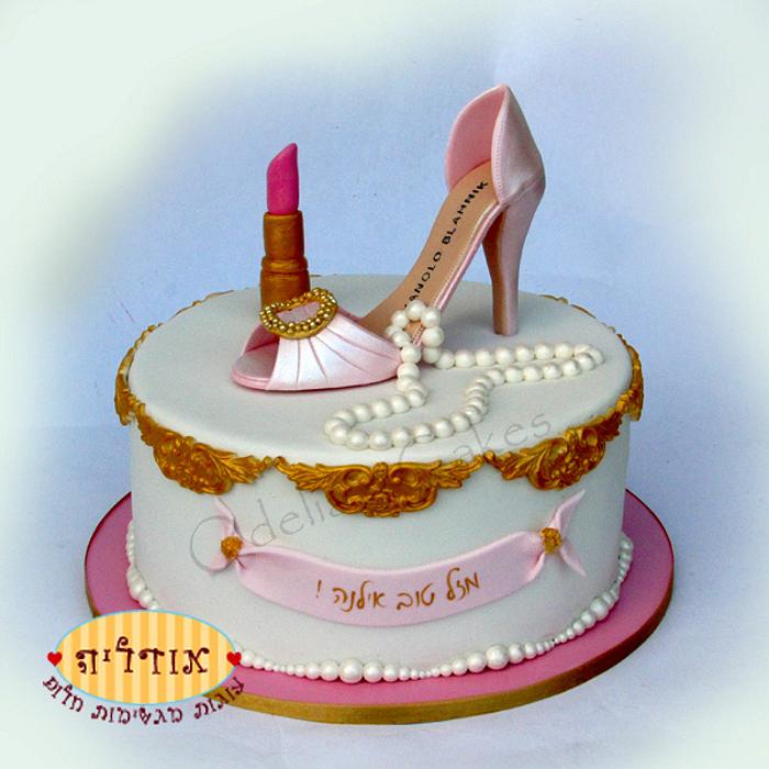 elegant shoe cake