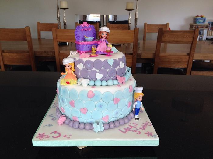 Disney 'Sofia the First' 3rd birthday cake.