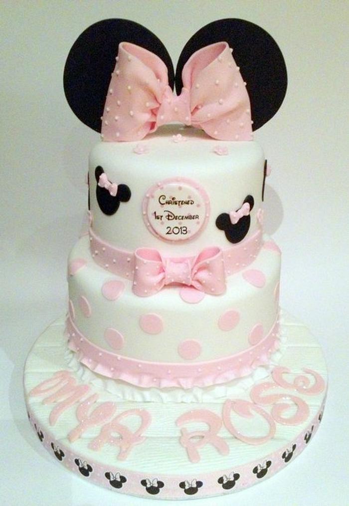 Mya Rose's Minnie Mouse Christening Cake
