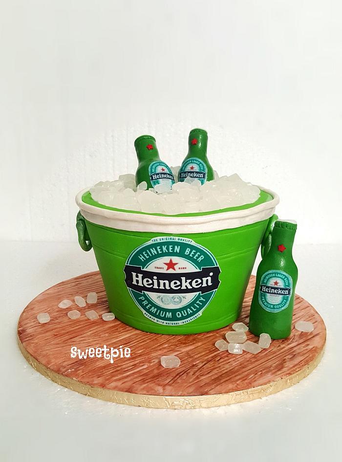 Beer bucket cake